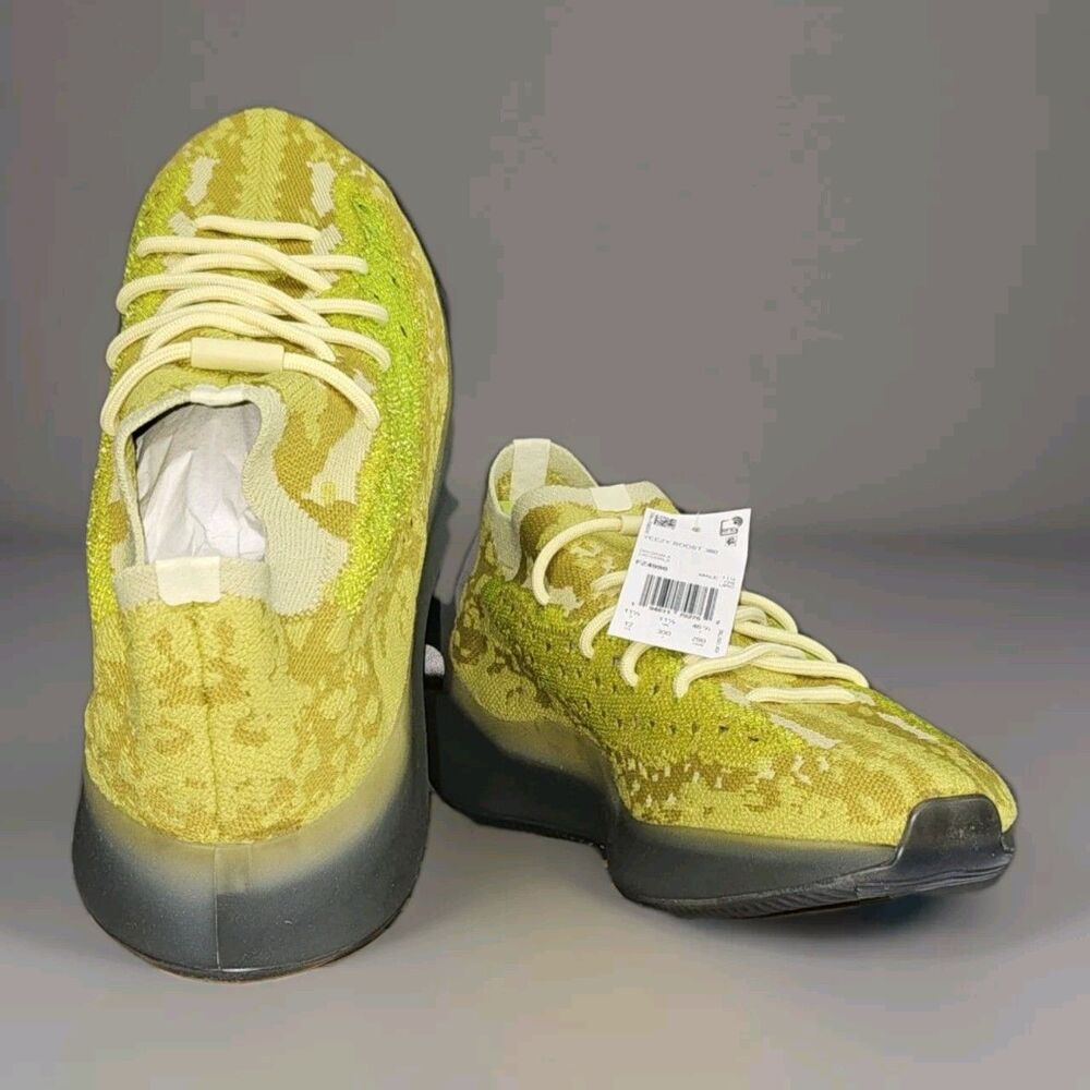 adidas Yeezy Boost 380 Hylte Yellow Colorway FZ4990 w/2 Laces Men's 12 NEW w/Box